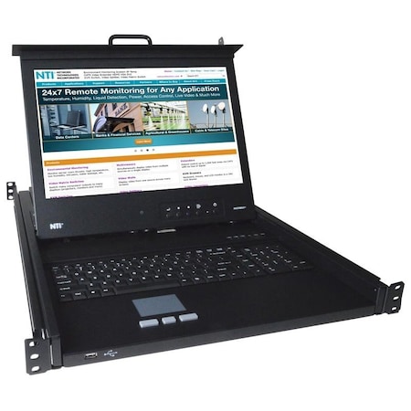 Network Technologies 17 Inch Hi-Res Dvi Usb -Ps/2 K RACKMUX-D17HR-N